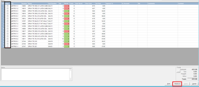 Purchase Order Selectively Breakout Items 5_697x307