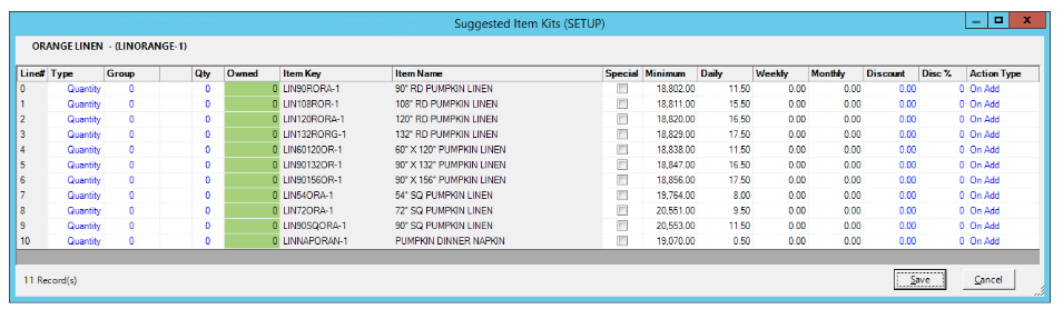 Using Suggested Item Packages 15