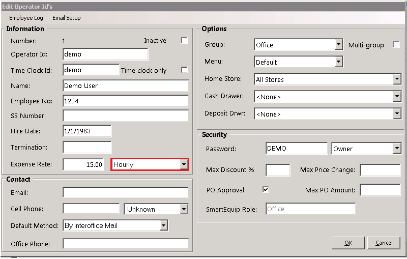 Time Clock Export Setup for