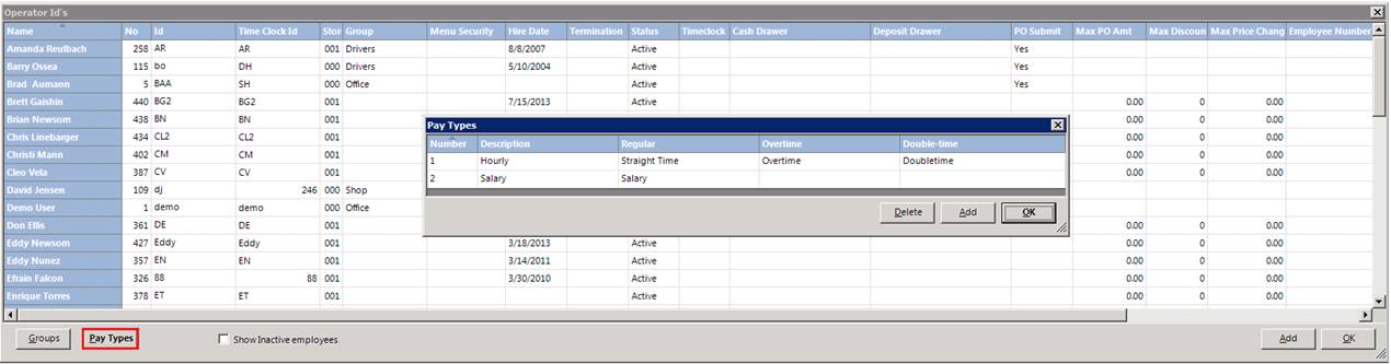 Time Clock Export Setup for