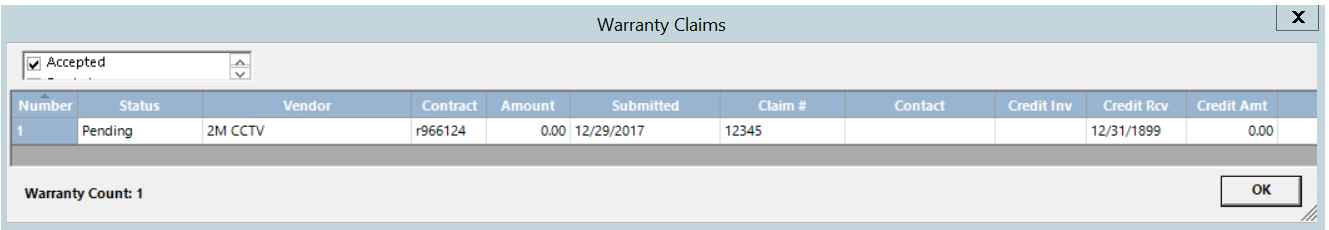 Warranty Claims