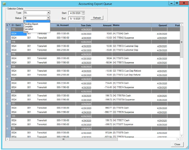 Reprint GL Entries 22