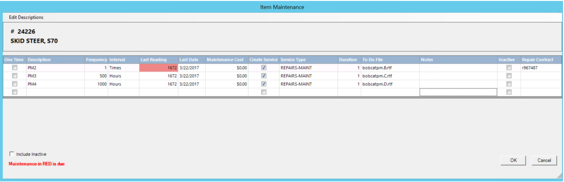 Item Maintenance Schedule 1c_1155x373
